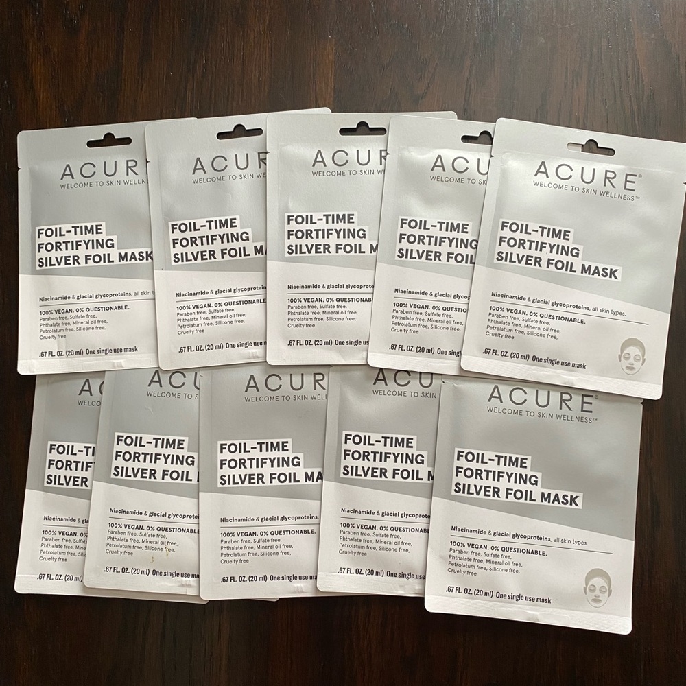 Lot of 10 foil time forming gold foil masks